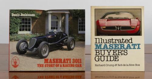 MASERATI: MASERATI: Two Maserati reference books. 'MASERATI 3011' hardcover book by Denis Jenkinson