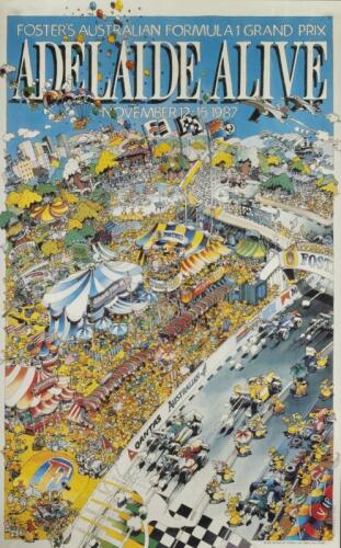 AGP ADELAIDE: Three Australian Formula One Grand Prix, Adelaide promotional posters. 1987, 1991 & 1992