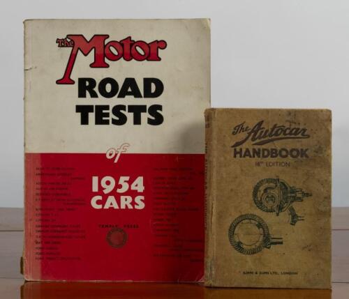 VINTAGE PUBLICATIONS: Two vintage publications. 942, Sixteenth Edition of 'THE AUTOCAR HANDBOOK - A GUIDE TO THE MODERN CAR' & 'THE MOTOR ROAD TESTS OF 1954 CARS' softcover book