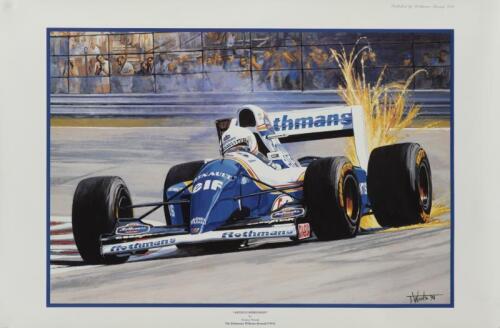 WILLIAMS: A colour "ARTISTS IMPRESSION" by Terence Woods of The Rothmans Williams Renault FW16