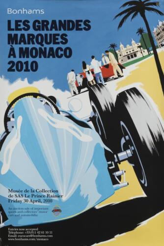 MONACO: A copy of 'LES GRANDES MARQUES A MONACO 2010' promotional Bonhams auction poster
