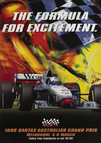 AUSTRALIAN GRAND PRIX: Four Australian Grand Prix promotional posters from the Australian Grand Prix, Melbourne. Years include 1997, 1998, 1999 & 2005