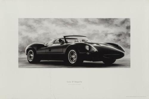XJ-13: A black and white image of a Jaguar XJ-13 by Lou D'Angelo