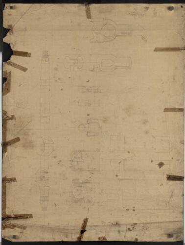 CHAMBERLAIN: Two circa 1930's original pencil drawings for the Chamberlain 8 race car. Crankshaft and piston drawings