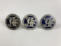 J.A.F: Three Japan Automobile Federation badges