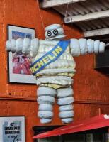 MICHELIN: An impressive original Monsieur Bibendum promotional full size suit, with vinyl sash in light blue. Circa 1960's - 3