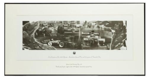 AUSTRALIAN GRAND PRIX: A black and white montage celebrating the 1999 Qantas Australian Grand Prix and 50 years of Formula One