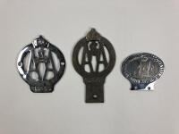 A.A.S.A: Three Australian Automobile Association South Australia car club badges. Numbers R13443 and R23109