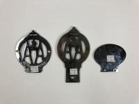 A.A.S.A: Three Australian Automobile Association South Australia car club badges. Numbers R13443 and R23109 - 2