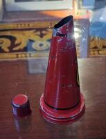 CASTROL: A embossed Castrol Wakefield one quart glass oil bottle with 'Super Grade' tin&nbsp;pourer - 3