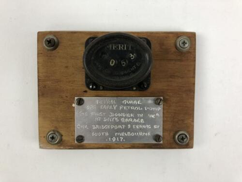 PETROL GAUGE: A petrol gauge by 'Merit' from the first bowser at Day's Garage, South Melbourne 1917