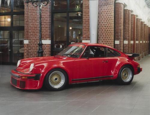 934: A colour picture of a red Porsche 934 as taken at old Hamilton's site, Richmond, Victoria