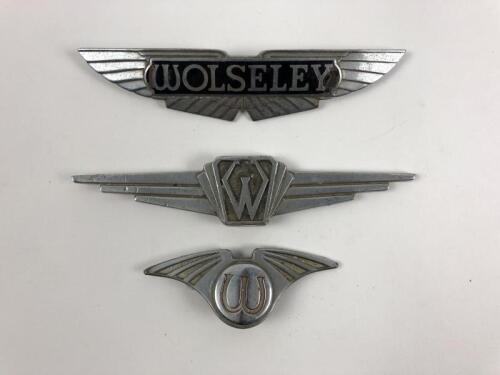 WOLSELEY: Three Wolseley car badges