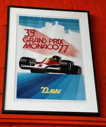 MONACO: A reproduced promotional poster by COYS OF KENSINGTON for the 35th Grand Prix Monaco, 1977