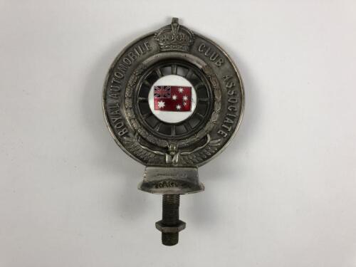 R.A.C.V: A Royal Automobile Club of Victoria badge. Membership number 31919
