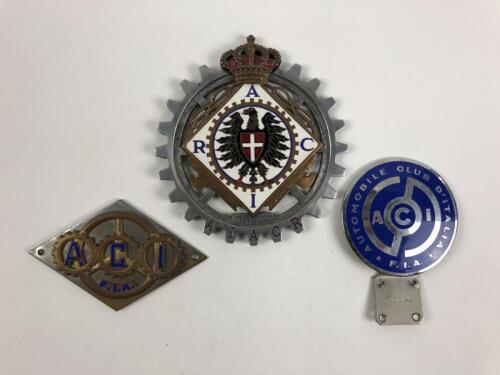 ITALY: Three Italian car club badges