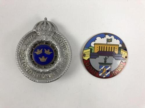 SWEDEN: Two Swedish car badges. Includes Royal Automobile Club, Sweden