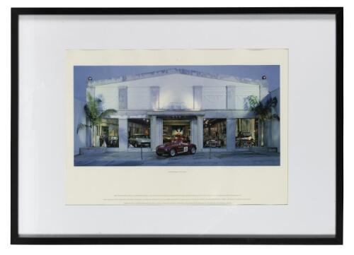 DUTTON: A "MAKE MINE RARE" JEFF DUTTON poster featuring a 1952 Ferrari 250MM Spyder. Jeff Dutton signed inscription to reverse
