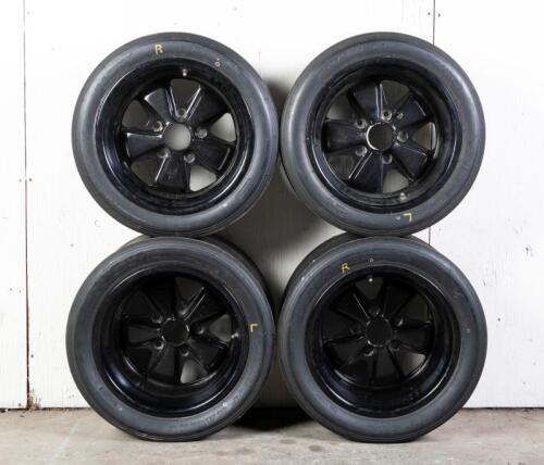 911 RSR: A set of 1973 Porsche 911 2.8 RSR, IROC or 3.0 Litre RS black FUCHS wheels. Front 9 x15, Rear 11 x 15