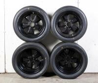 911 RSR: A set of 1973 Porsche 911 2.8 RSR, IROC or 3.0 Litre RS black FUCHS wheels. Front 9 x15, Rear 11 x 15