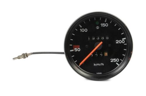 PORSCHE: A superb VDO mechanical 250 km/h speedometer suited to 1974-1976 Porsche 911/911S models. Speedometer date stamped 12.73 complete with cable.