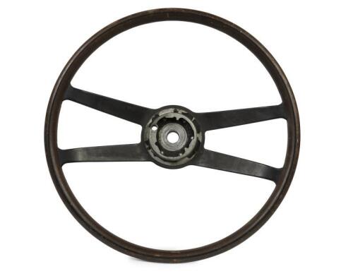 911 STEERING WHEEL: A desirable early 1964-1965 Porsche 911 wood steering wheel, stamped inside 3235
