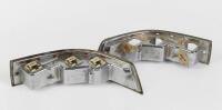 PORSCHE: A set of Porsche tail lights for Porsche 911/912 for 1965-1968 models, USA Spec tail lights. Left unit complete with Lens, while right unit is chrome housing only, no lens included. - 2