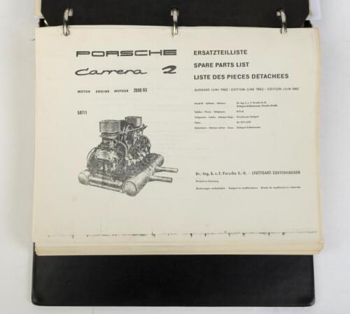 PORSCHE CARRERA/GTS 904: A Porsche Carrera GTS 904 Driver&rsquo;s Manual (Dec 1963 edition) and Porsche Carrera 2 (2000GS) Engine Spare Parts List (1963/64 edition)