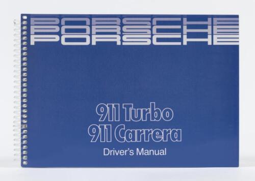 TURBO/CARRERA: A 1986/1987 PORSCHE '911 Turbo, 911 Carrera Driver's Manual' (WKD 911 020 087)