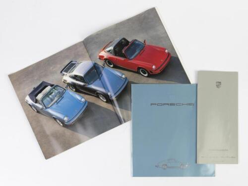 911 CARRERA: Three 1980's Porsche 911 Carrera sales brochures and Price List. 1983 911 model range & 1986 'PORSCHE 911 Carrera' model range brochures. 1985 Porsche Germany Price List