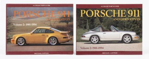 PORSCHE 911: Two editions of 'PORSCHE 911 AND DERIVATIVES, Volume 2: 1984-1994' softcover book, A Collector's Guide by Michael Cotton