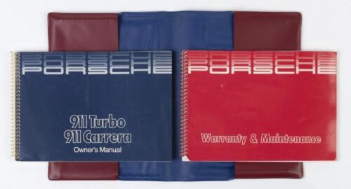 PORSCHE OWNERS WALLET: A PORSCHE Driver's wallet. 1985 PORSCHE 911 Turbo 911 Carrera Owner's Manual & used Warranty & Maintenance booklet