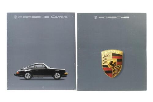 PORSCHE: Two 1980s PORSCHE model range sales brochures. 'PORSCHE Carrera' brochure
