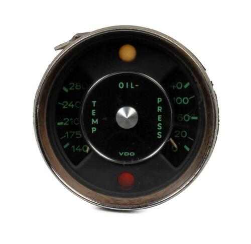 PORSCHE: A VDO Porsche 911 early green faced Oil- Pressure/Temperature combo gauge, part number '901 741 501 11' date stamped 8.65