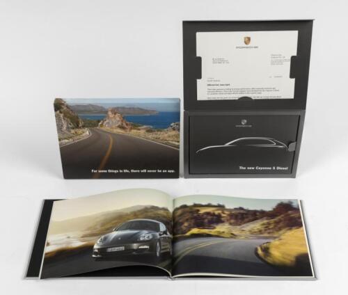 PORSCHE: Three Porsche high quality Porsche brochures. Panamera, Boxster & Cayenne brochures