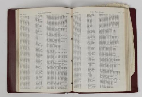 PORSCHE 356: A Porsche 356 Superseded Parts Numbers Book. Circa 1970s