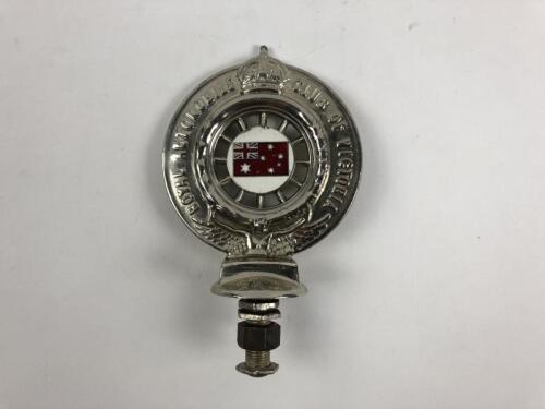 R.A.C.V: A 'Royal Automobile Club of Victoria' badge. Membership number '28543'
