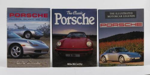 PORSCHE: Three hardcover books concerned with the Porsche. 'THE ILLUSTRATED MOTORCAR LEGENDS - PORSCHE' by Roy Bacon