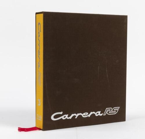 CARRERA RS: A rare and Limited Edition hardcover book by Dr.Thomas Gruber and Dr.Georg Konradsheim - 'Carrera RS'. Numbered '2261'/3000. TAG 3