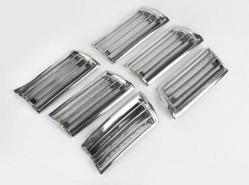 911: A collection of six front chrome grill panels for 1966-1968 Porsche 911 includes four right hand side and two left hand side