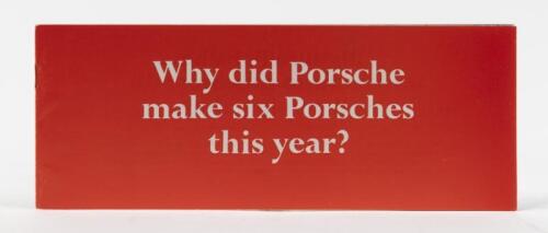 PORSCHE: A 1970 Porsche U.S.A 20 small format sales brochure. Details introduction of Porsche 914