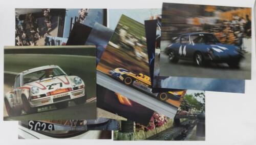 PORSCHE: A collection of colour Porsche images predominantly from the 1970's featuring various Porsche cars and race cars. Porsche 917, 934 & Porsche 911 models