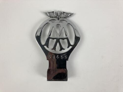 AUTOMOBILE ASSOCIATION: A 'Automobile Association - London' car club badge, membership number '51455'