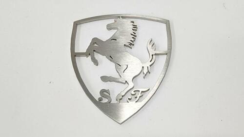 PRANCING HORSE: A laser cut alloy prancing horse, 9cm high