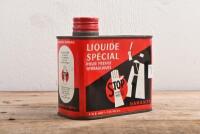 BRAKE FLUID: A 1960's unused, unopened tin can of hydraulic brake fluid by La Marque Mondiale - 2