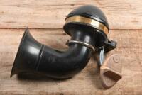 HORN: A brass BOSCH 6 volt horn. With bronze bracket