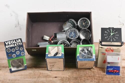 DASH CLOCKS: A group lot of dash clocks suited to Alfa Romeos, mostly by Veglia Borletti and one Jaeger. 11 clocks