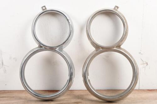 ALFA ROMEO: A pair of chrome headlight rings suited to a Alfa Romeo 105 Giulia Super