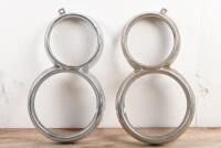 ALFA ROMEO: A pair of chrome headlight rings suited to a Alfa Romeo 105 Giulia Super