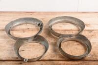 ALFA ROMEO: A pair of chrome headlight rings suited to a Alfa Romeo 105 Giulia Super - 2